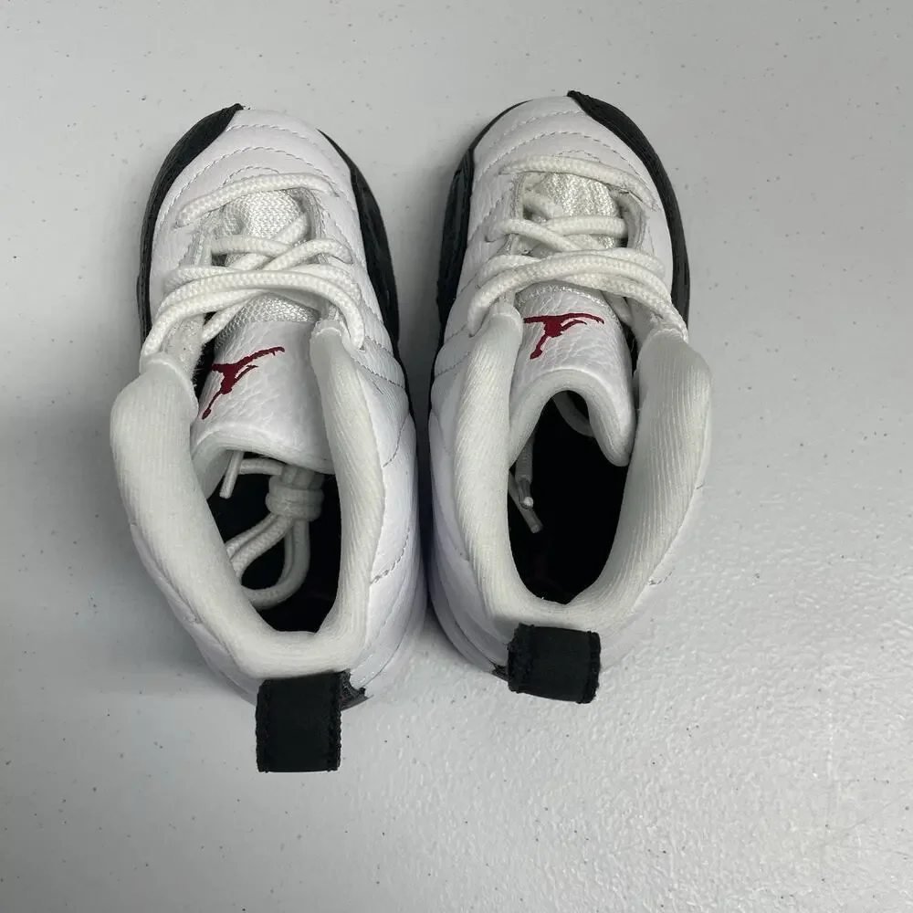 Air Jordan 12 Retro TD Taxi Flip 850000 162 Size 8 C Baby Toddler Shoes White